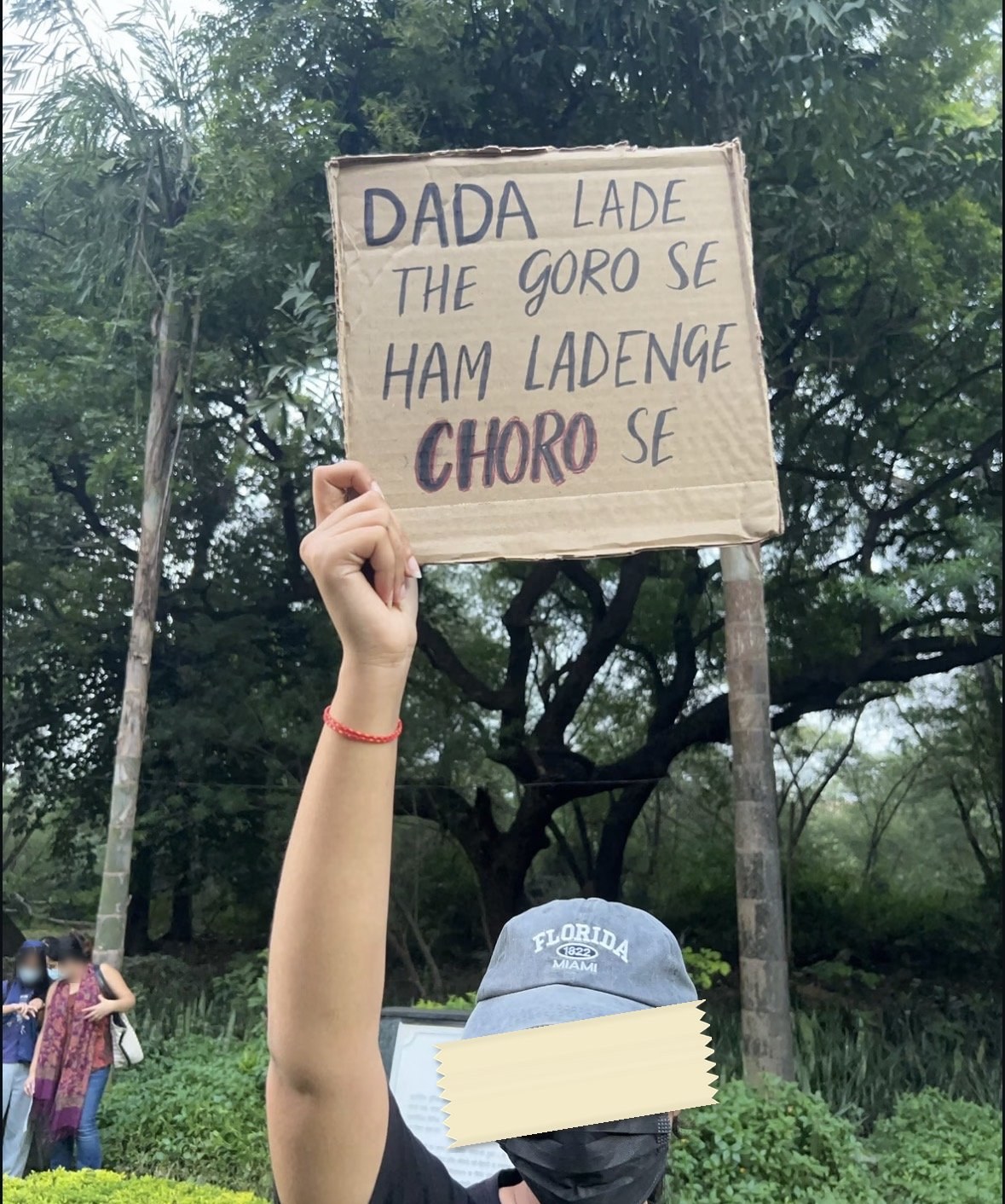 From The LSR and Delhi University women's safety protests, photographed at Delhi. In the Democracy by Design archive.