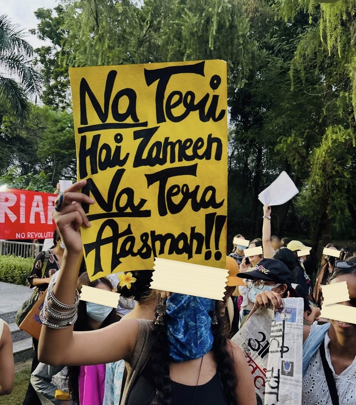 From The LSR and Delhi University women's safety protests, photographed at Delhi. In the Democracy by Design archive.