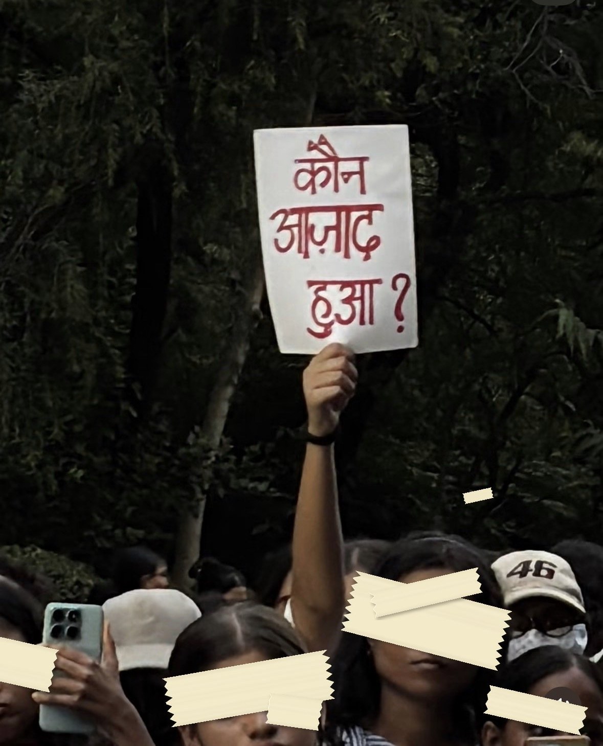 From The LSR and Delhi University women's safety protests, photographed at Delhi. In the Democracy by Design archive.