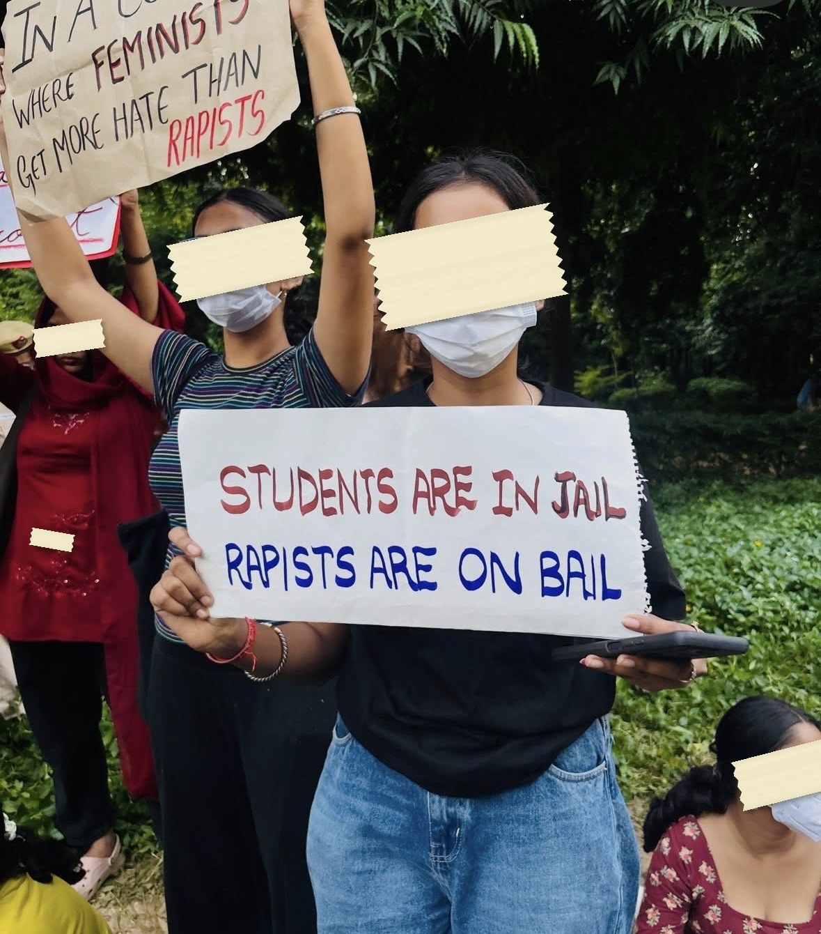 From The LSR and Delhi University women's safety protests, photographed at Delhi. In the Democracy by Design archive.