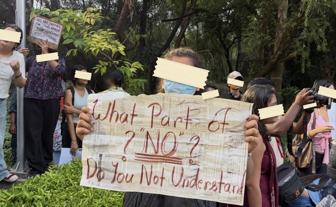 From The LSR and Delhi University women's safety protests, photographed at Delhi. In the Democracy by Design archive.