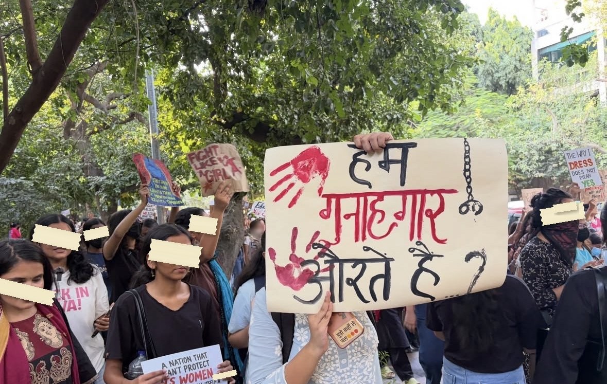 From The LSR and Delhi University women's safety protests, photographed at Delhi. In the Democracy by Design archive.