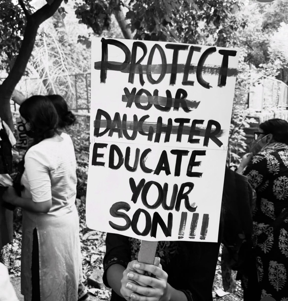 From The LSR and Delhi University women's safety protests, photographed at Delhi. In the Democracy by Design archive.