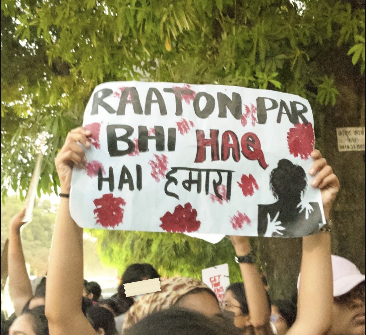 From The LSR and Delhi University women's safety protests, photographed at Delhi. In the Democracy by Design archive.