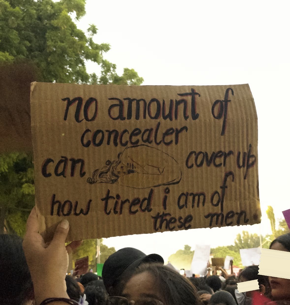 From The LSR and Delhi University women's safety protests, photographed at Delhi. In the Democracy by Design archive.