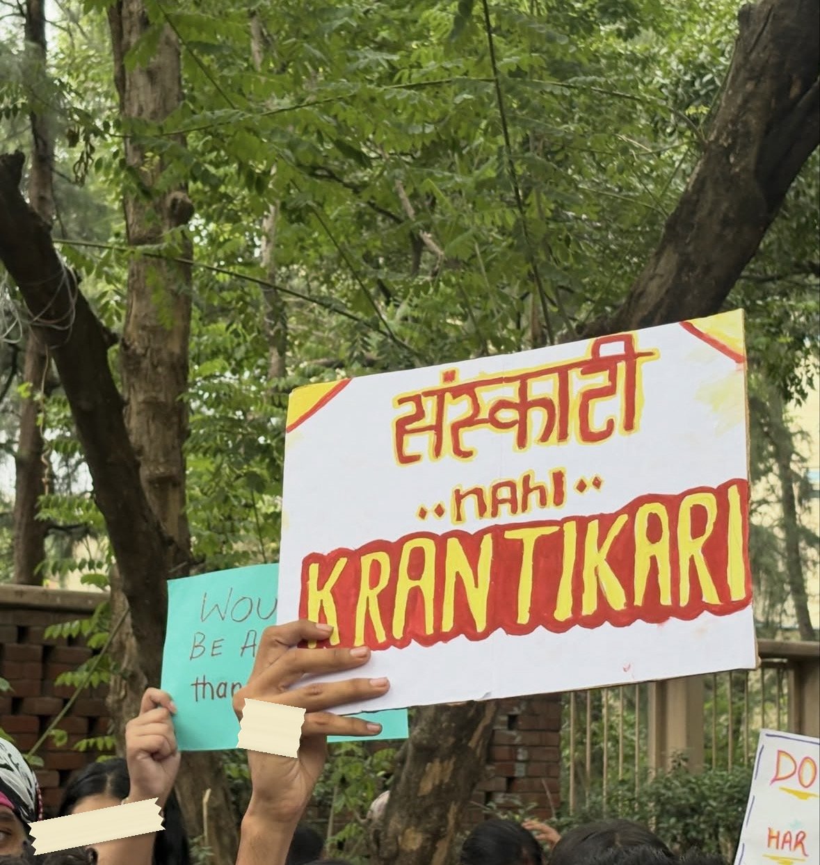 From The LSR and Delhi University women's safety protests, photographed at Delhi. In the Democracy by Design archive.