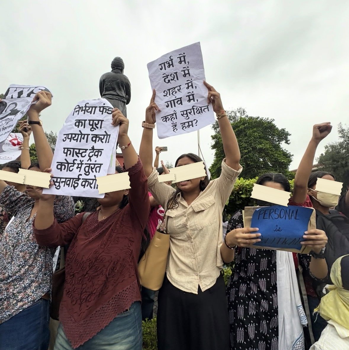 From The LSR and Delhi University women's safety protests, photographed at Delhi. In the Democracy by Design archive.