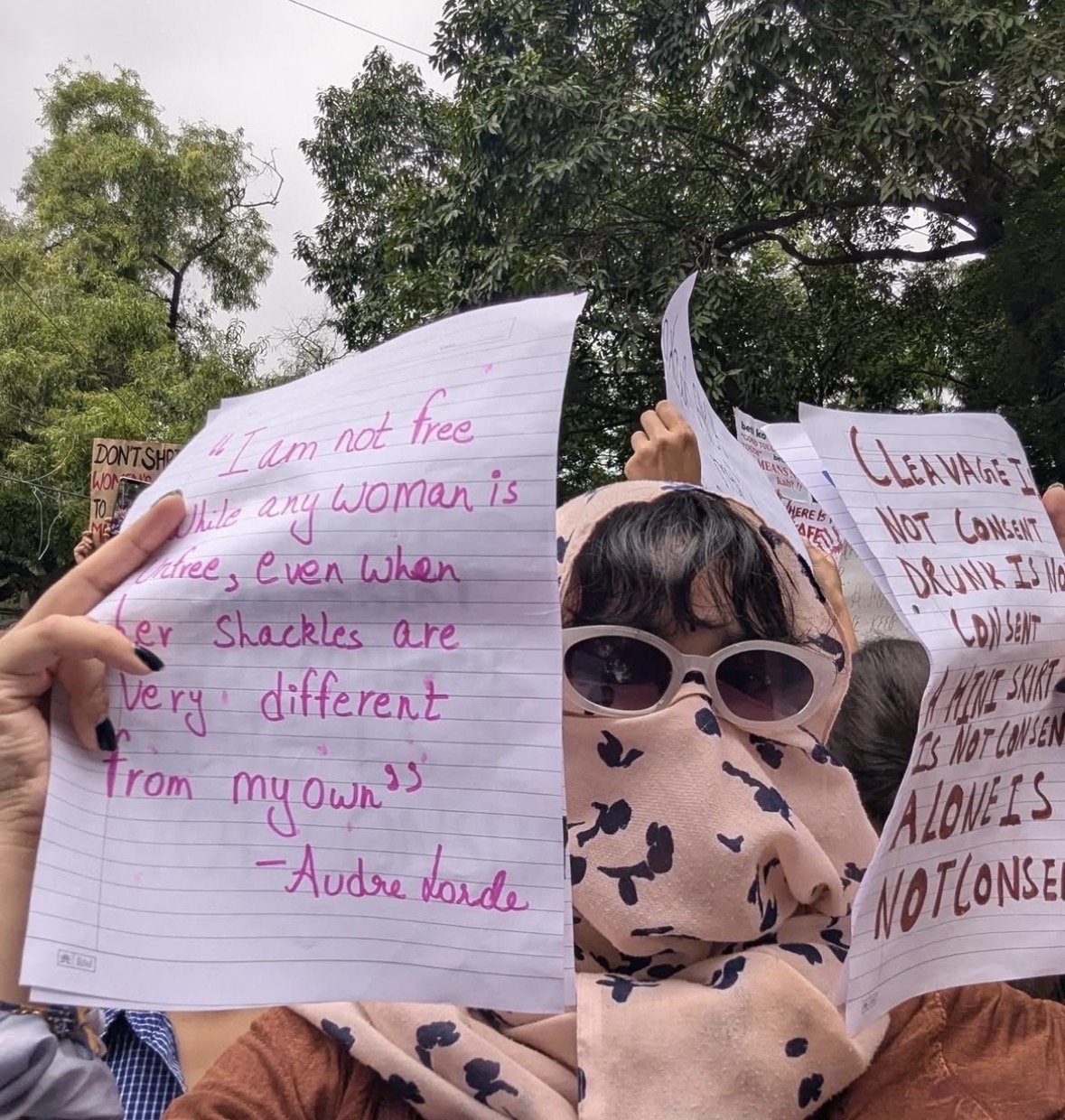 From The LSR and Delhi University women's safety protests, photographed at Delhi. In the Democracy by Design archive.