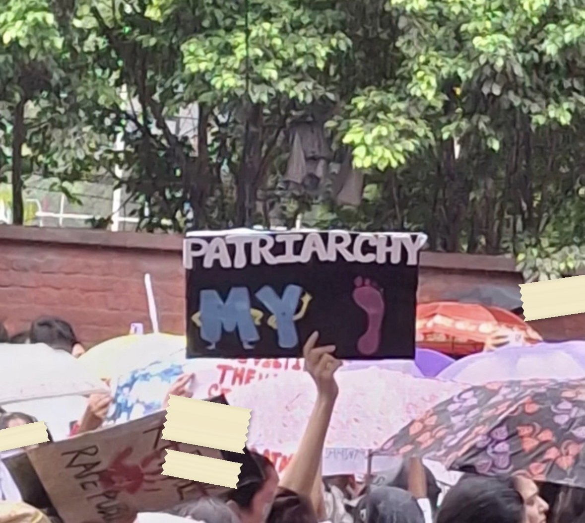 From The LSR and Delhi University women's safety protests, photographed at Delhi. In the Democracy by Design archive.
