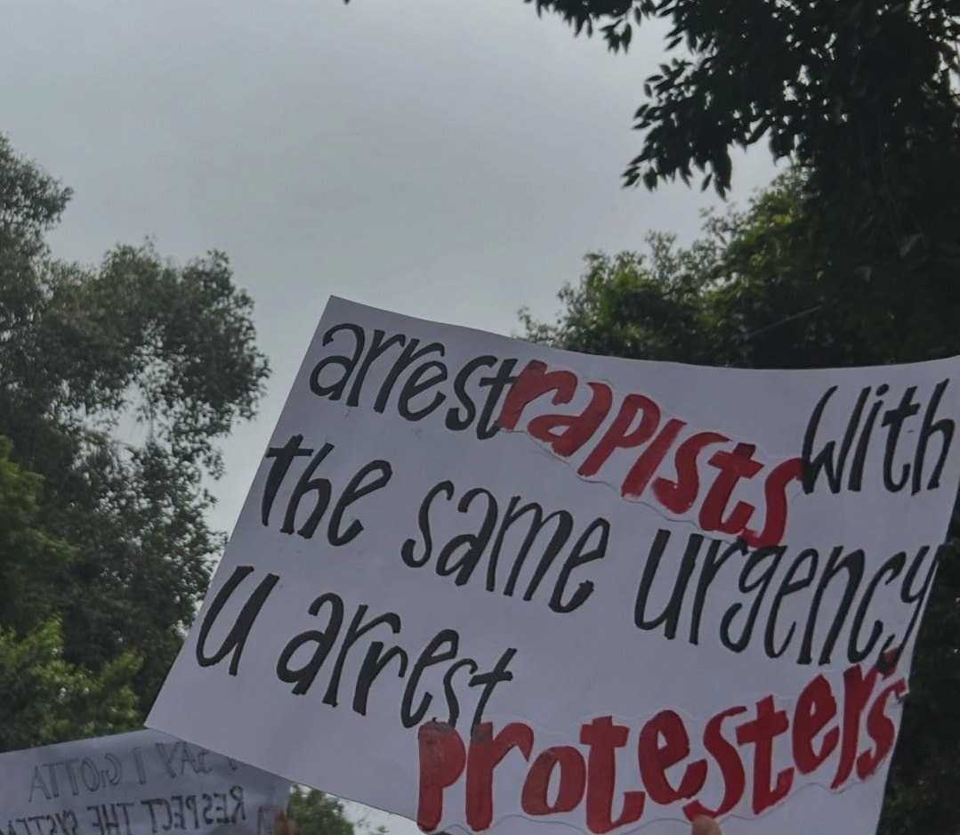 From The LSR and Delhi University women's safety protests, photographed at Delhi. In the Democracy by Design archive.