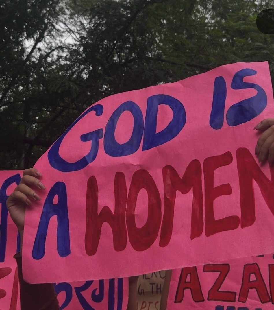 From The LSR and Delhi University women's safety protests, photographed at Delhi. In the Democracy by Design archive.