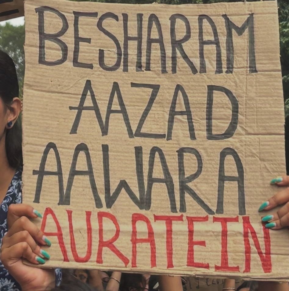 From The LSR and Delhi University women's safety protests, photographed at Delhi. In the Democracy by Design archive.