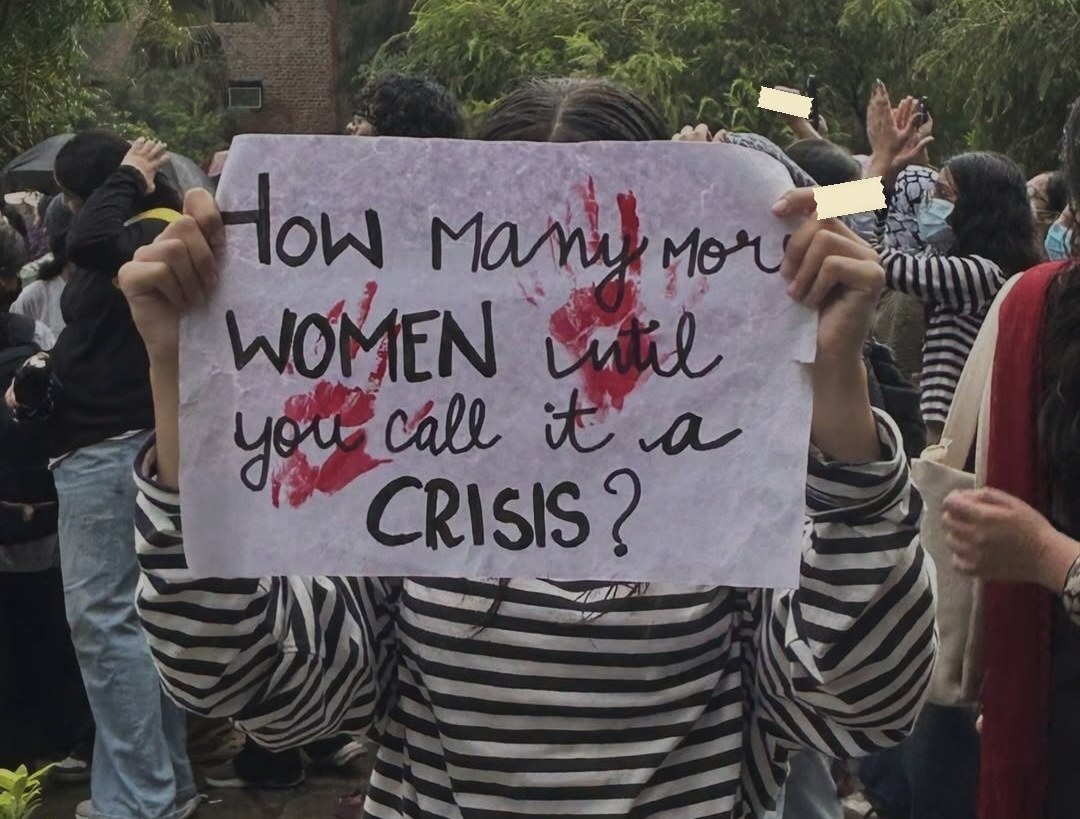From The LSR and Delhi University women's safety protests, photographed at Delhi. In the Democracy by Design archive.