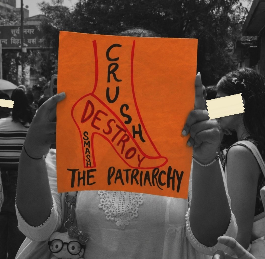 From The LSR and Delhi University women's safety protests, photographed at Delhi. In the Democracy by Design archive.