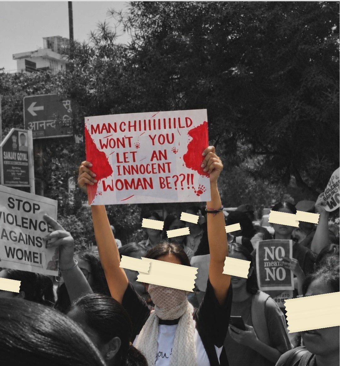From The LSR and Delhi University women's safety protests, photographed at Delhi. In the Democracy by Design archive.