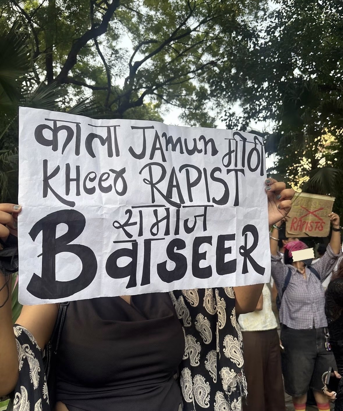 From The LSR and Delhi University women's safety protests, photographed at Delhi. In the Democracy by Design archive.