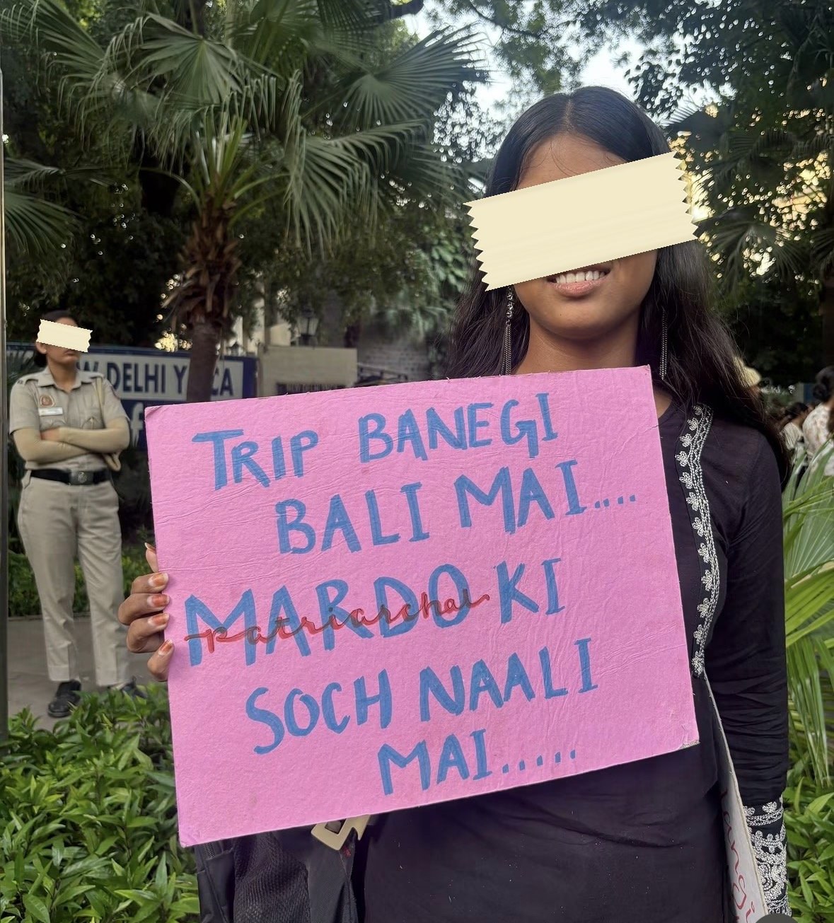 From The LSR and Delhi University women's safety protests, photographed at Delhi. In the Democracy by Design archive.