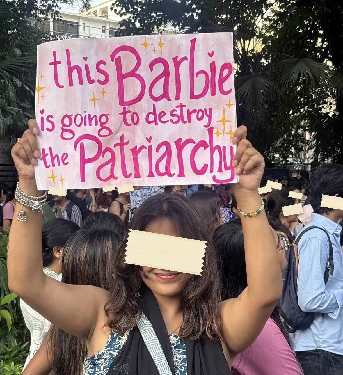 From The LSR and Delhi University women's safety protests, photographed at Delhi. In the Democracy by Design archive.