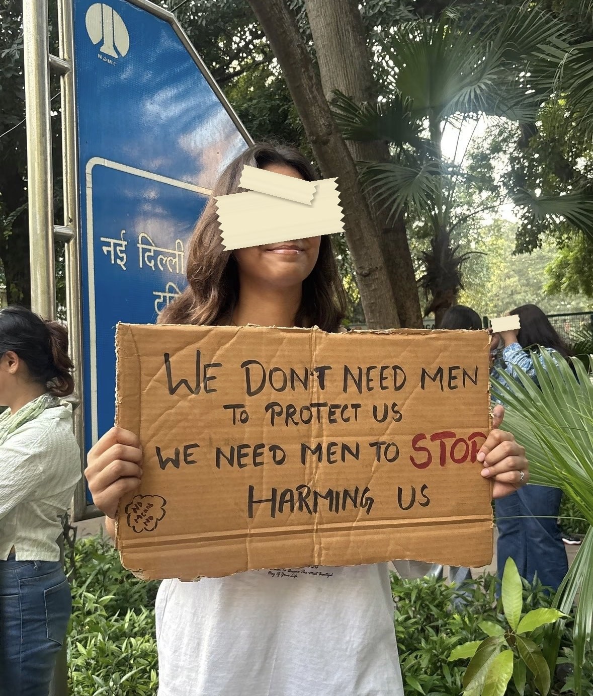 From The LSR and Delhi University women's safety protests, photographed at Delhi. In the Democracy by Design archive.