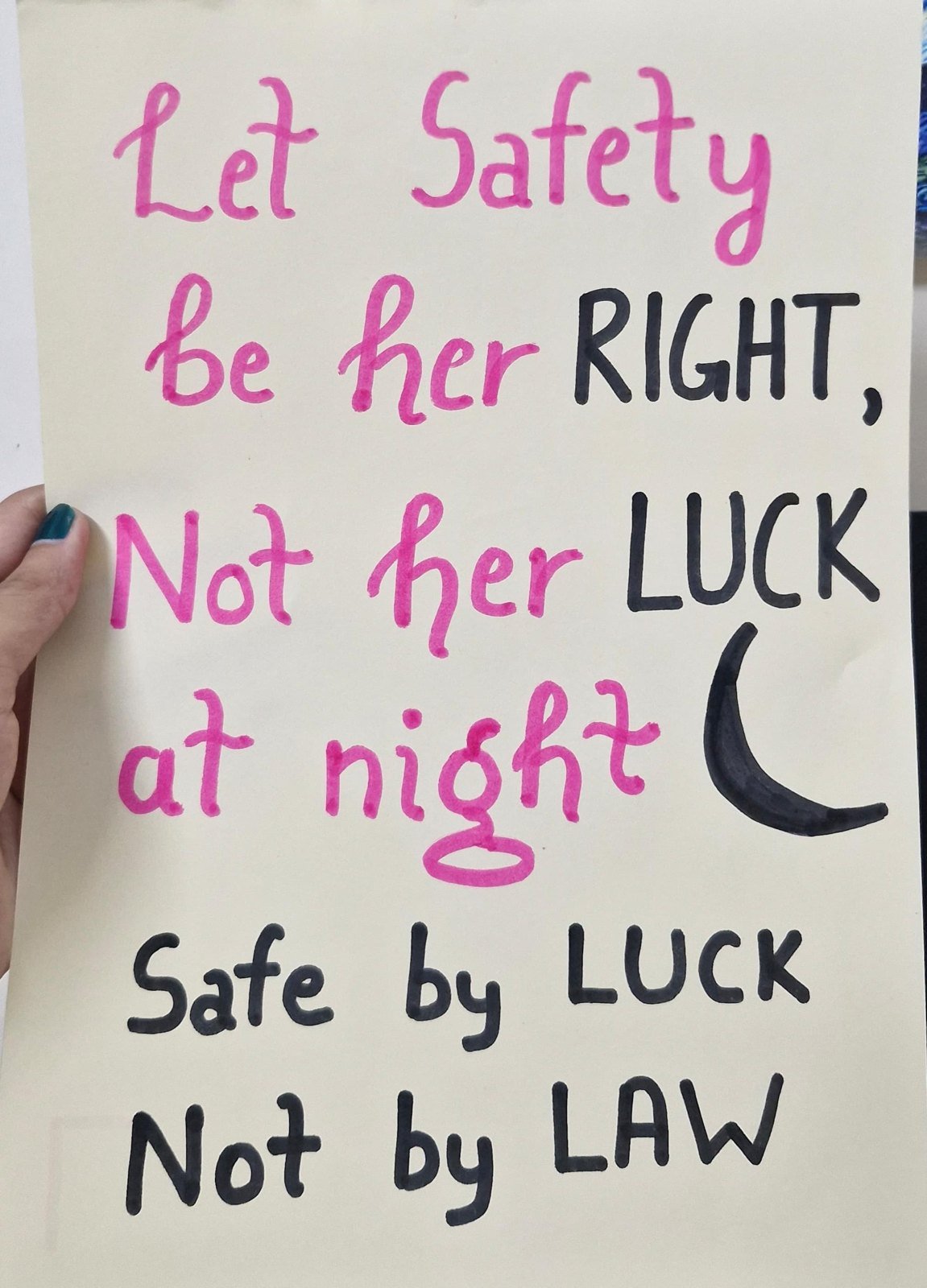 From The LSR and Delhi University women's safety protests, photographed at Delhi. In the Democracy by Design archive.