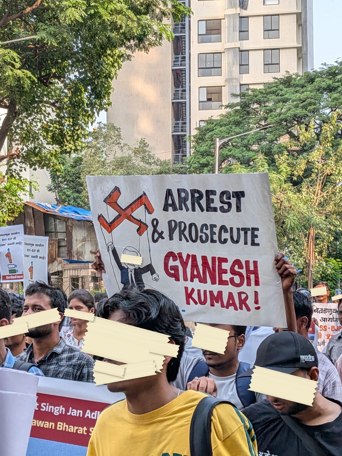 From The Gen Z protests against the Chief Election Commissioner, photographed at Mumbai. In the Democracy by Design archive.