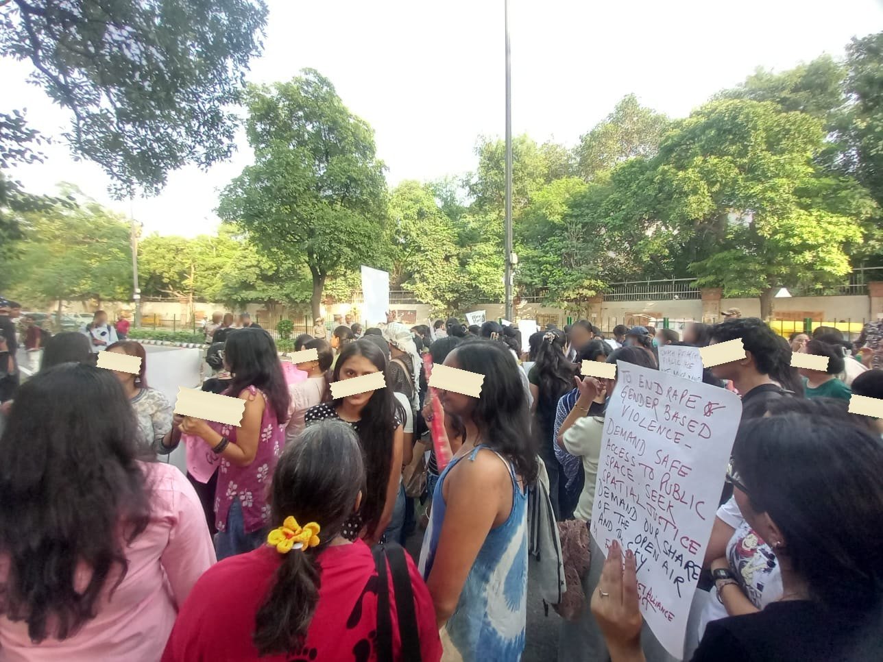 From The LSR and Delhi University women's safety protests, photographed at Delhi. In the Democracy by Design archive.