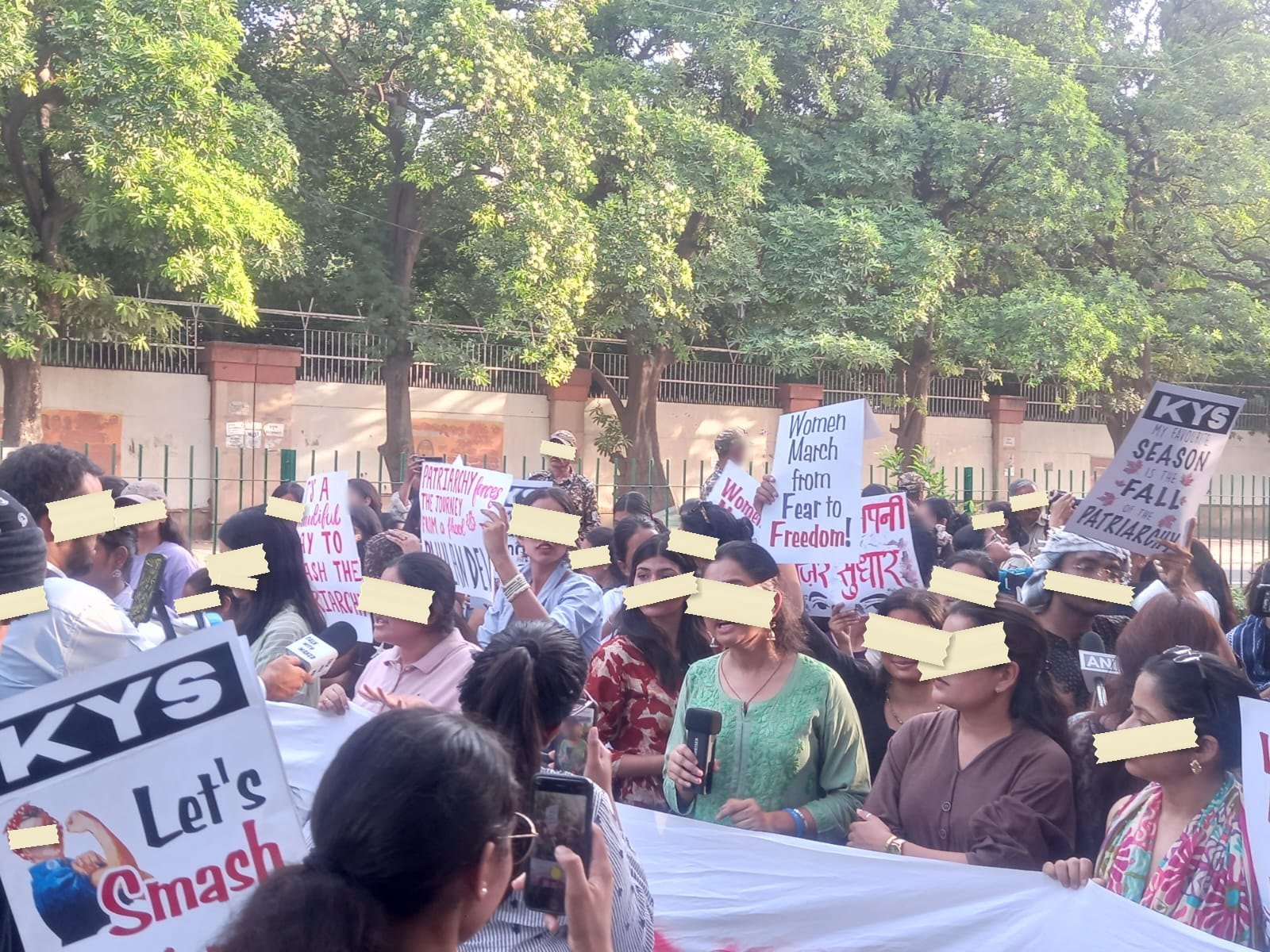 From The LSR and Delhi University women's safety protests, photographed at Delhi. In the Democracy by Design archive.