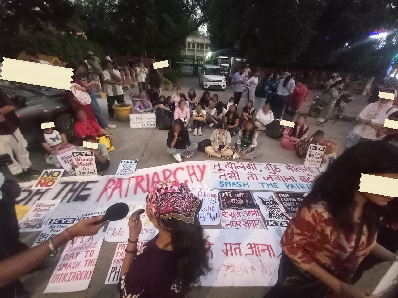 From The LSR and Delhi University women's safety protests, photographed at Delhi. In the Democracy by Design archive.