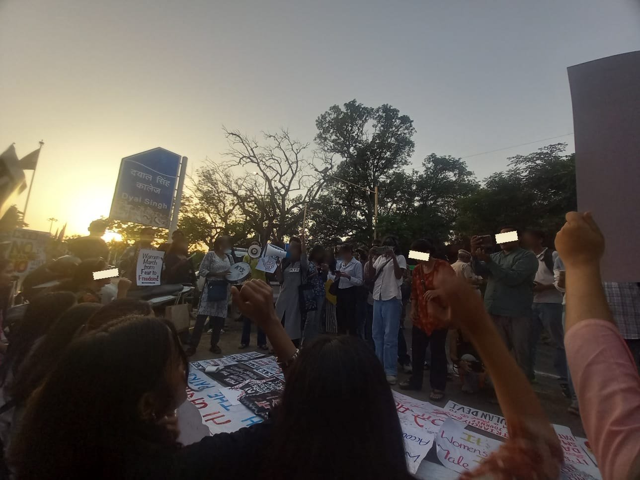 From The LSR and Delhi University women's safety protests, photographed at Delhi. In the Democracy by Design archive.