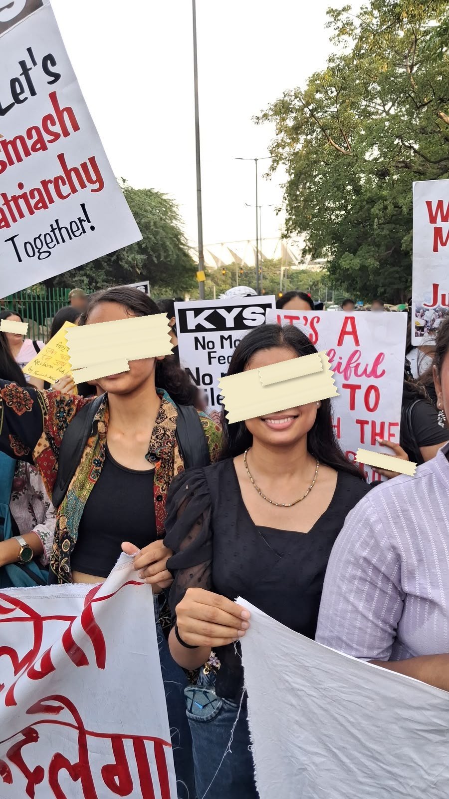 From The LSR and Delhi University women's safety protests, photographed at Delhi. In the Democracy by Design archive.