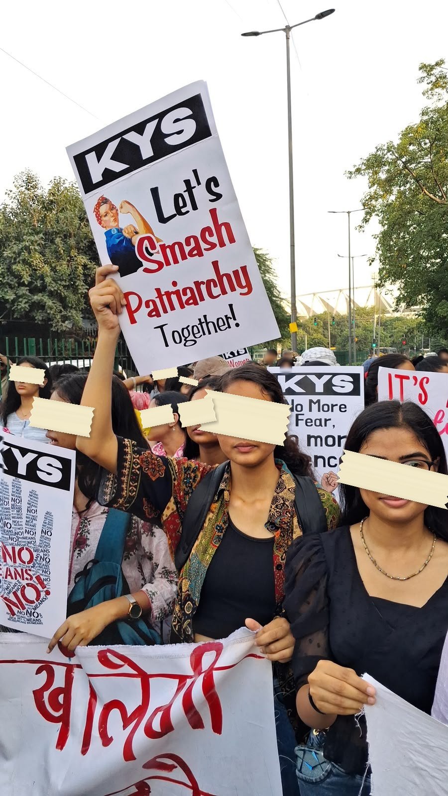 From The LSR and Delhi University women's safety protests, photographed at Delhi. In the Democracy by Design archive.
