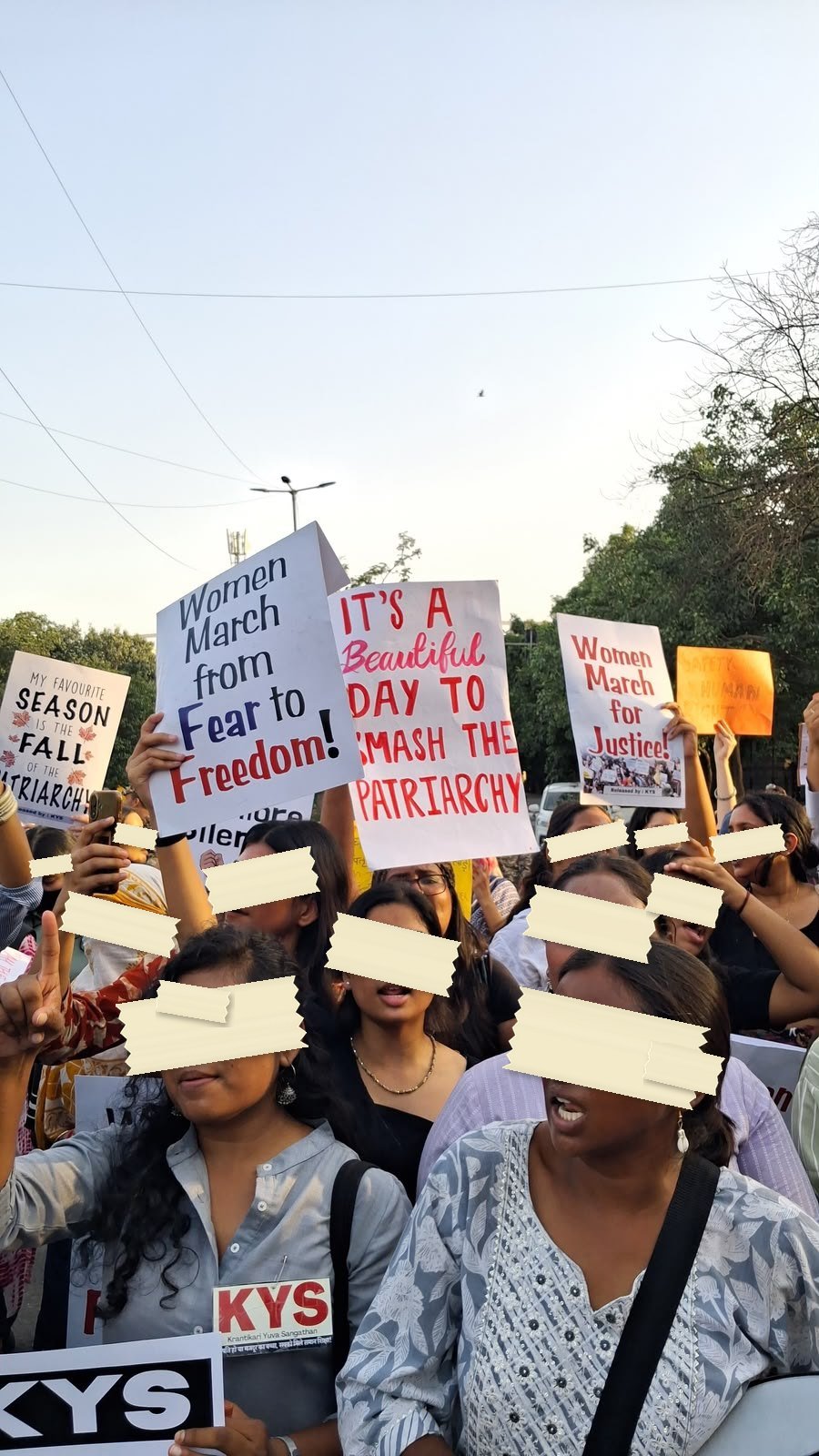 From The LSR and Delhi University women's safety protests, photographed at Delhi. In the Democracy by Design archive.