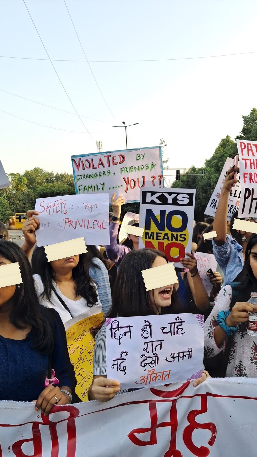 From The LSR and Delhi University women's safety protests, photographed at Delhi. In the Democracy by Design archive.