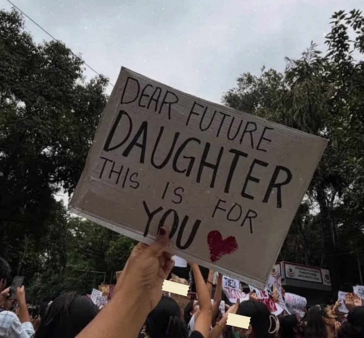 From The LSR and Delhi University women's safety protests, photographed at Delhi. In the Democracy by Design archive.