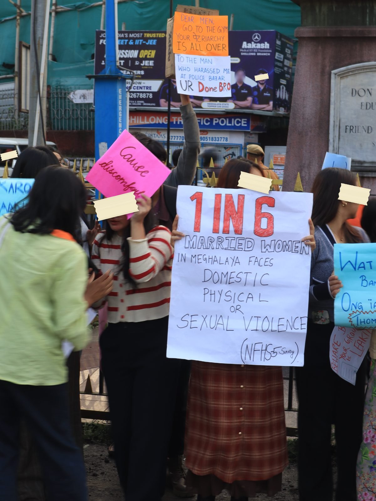 From The LSR and Delhi University women's safety protests, photographed at Don Bosco Square, Shillong. In the Democracy by Design archive.
