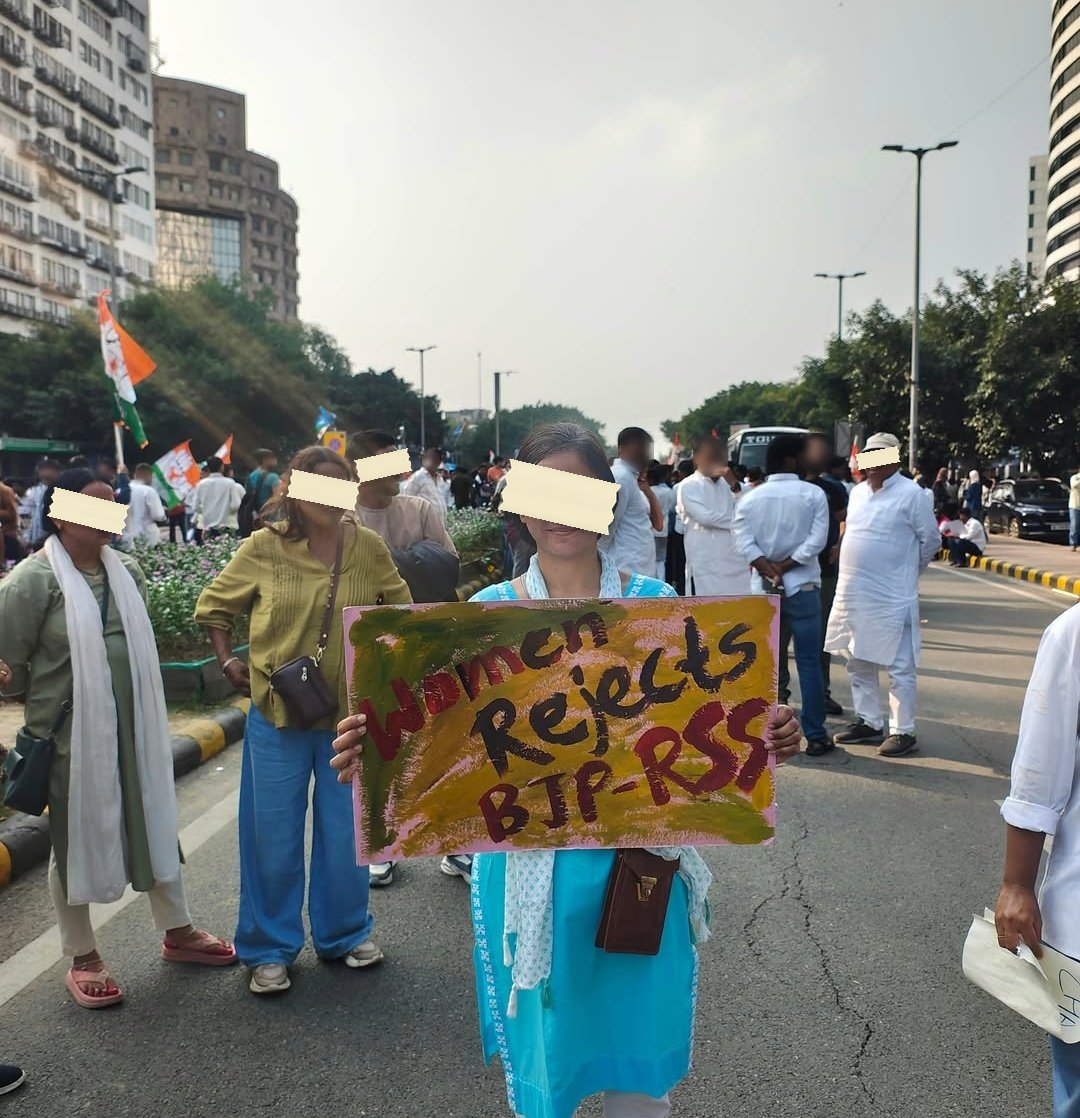 From The 'One Protest' march to the Supreme Court, photographed at New Delhi. In the Democracy by Design archive.