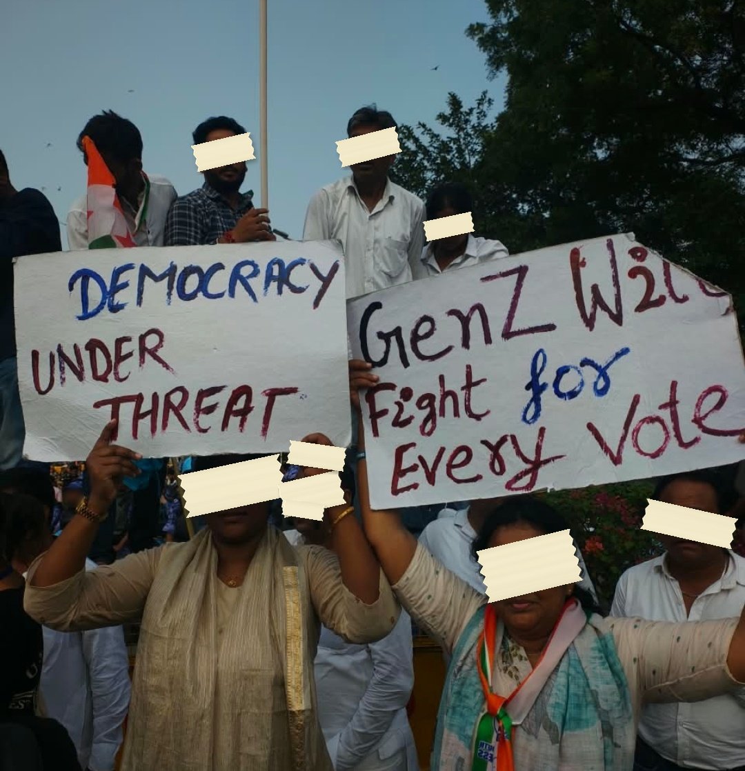 From The 'One Protest' march to the Supreme Court, photographed at New Delhi. In the Democracy by Design archive.