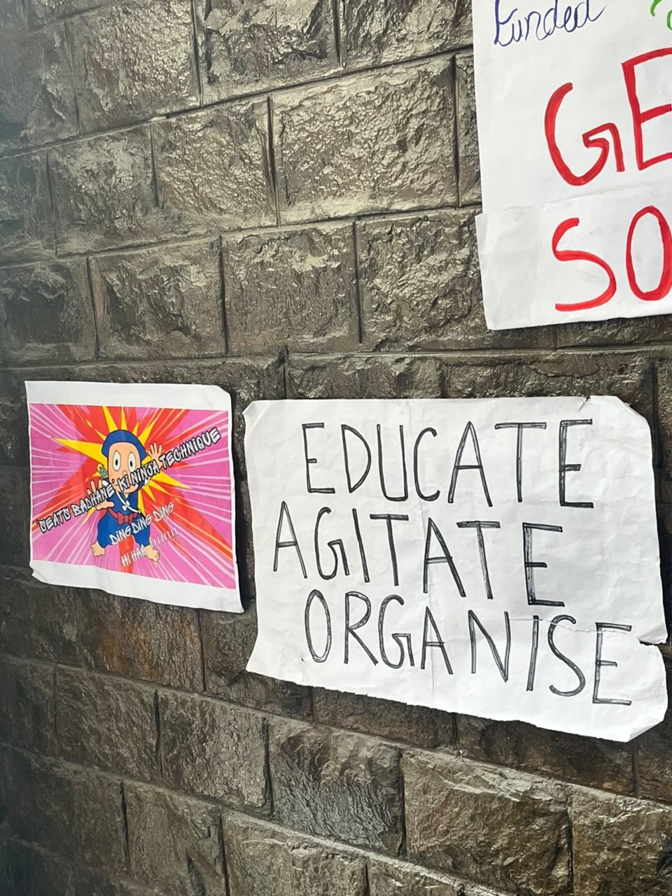 From The Hindu College dharna, photographed at Hindu College, New Delhi. In the Democracy by Design archive.