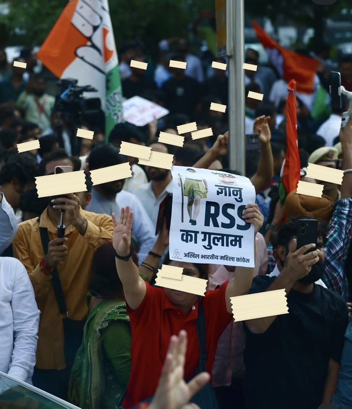 From The 'One Protest' march to the Supreme Court, photographed at Delhi. In the Democracy by Design archive.