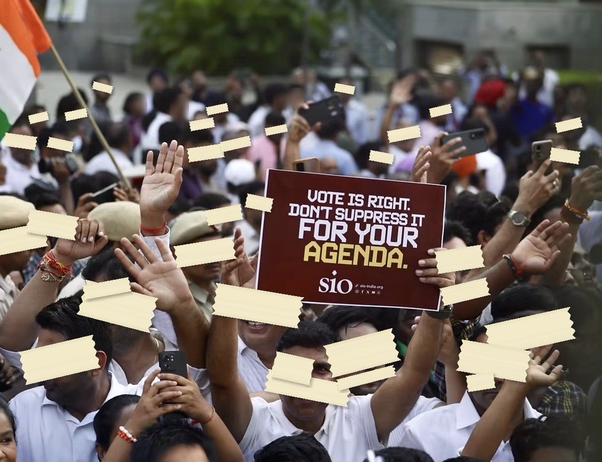 From The 'One Protest' march to the Supreme Court, photographed at Delhi. In the Democracy by Design archive.