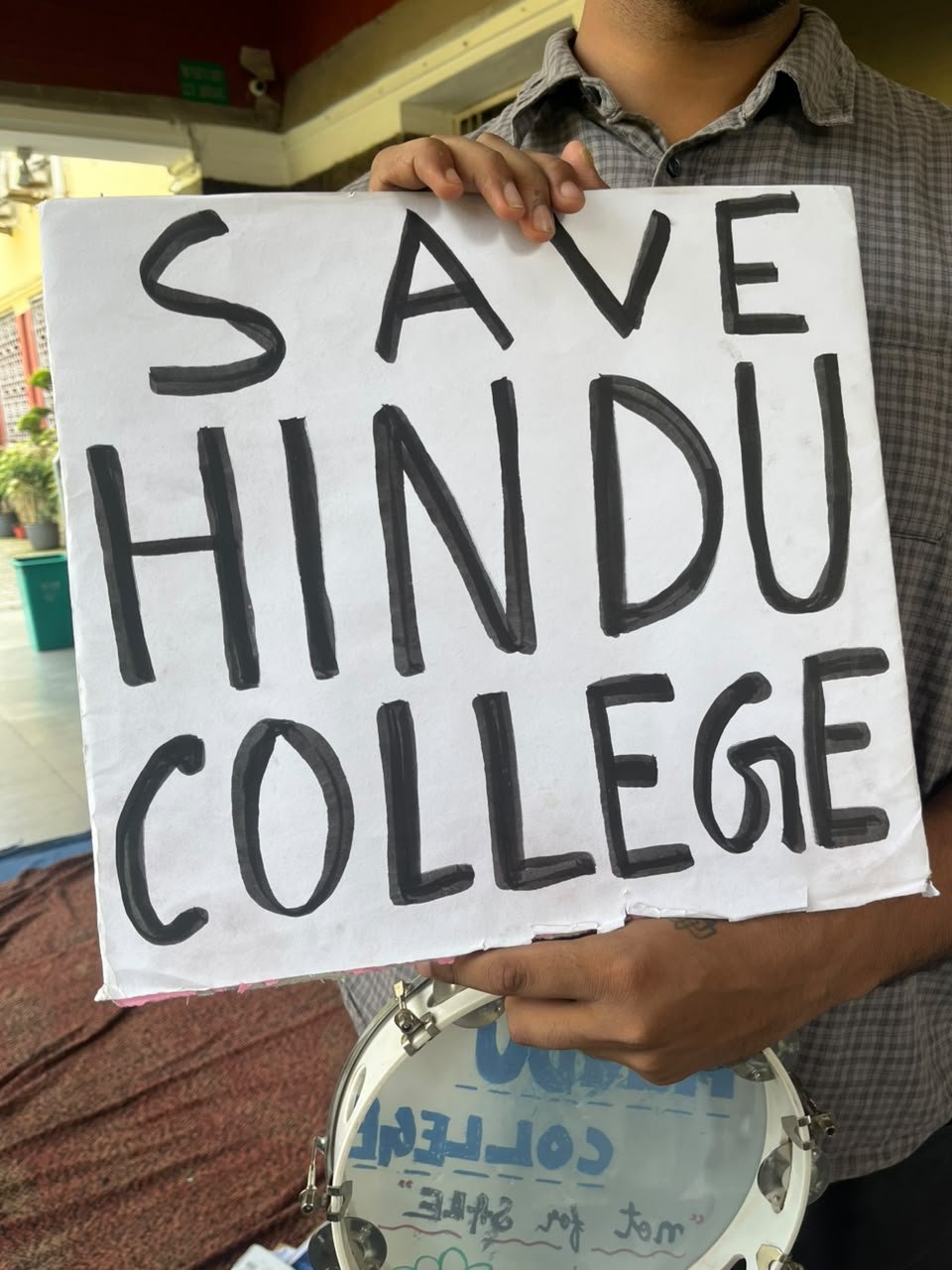 From The Hindu College dharna, photographed at Hindu College, New Delhi. In the Democracy by Design archive.