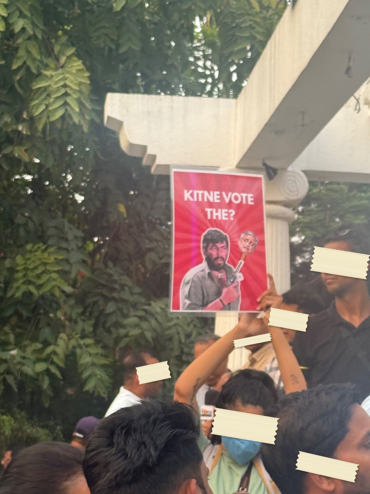 From The SIR and 'vote chori' campaign, photographed at Panjim Municipal Garden. In the Democracy by Design archive.
