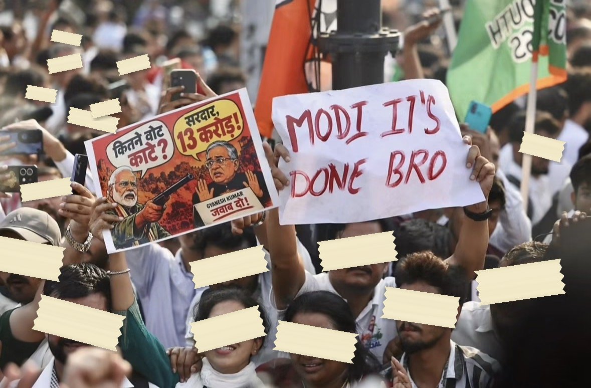 From The 'One Protest' march to the Supreme Court, photographed at Delhi. In the Democracy by Design archive.