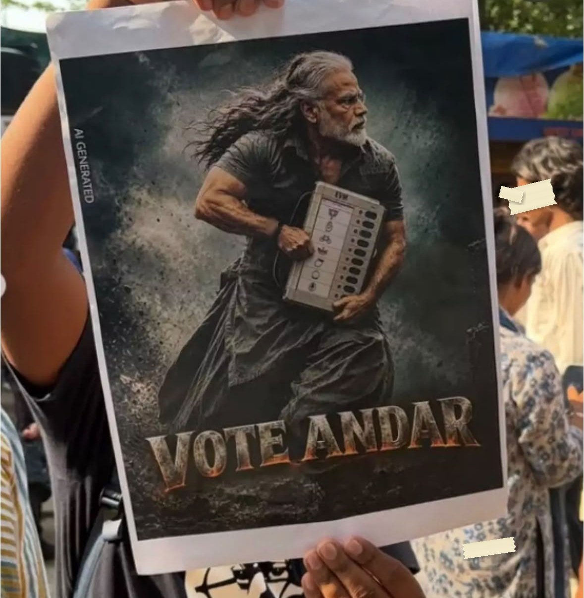 From The Gen Z protests against the Chief Election Commissioner, photographed at Mumbai. In the Democracy by Design archive.